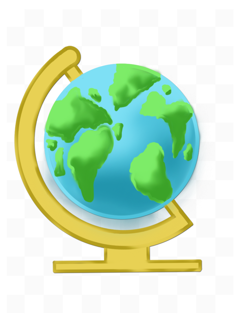 金色邊框地球儀手繪 文化用品中的藝術瑰寶
